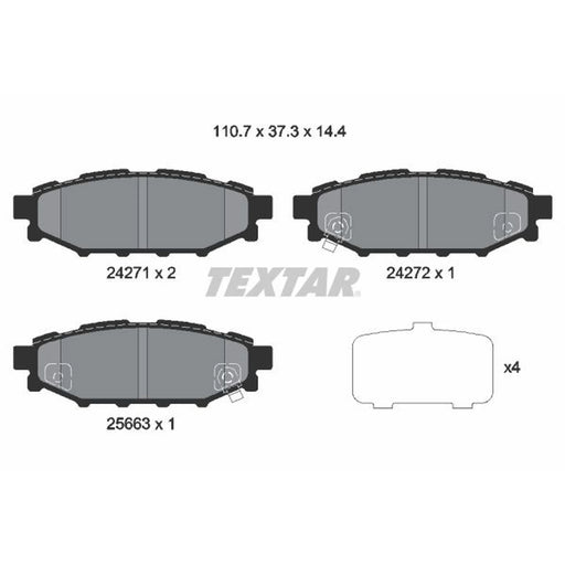 Textar Rear Brake Pad Set 2427101