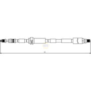 NAPA Brake Hydraulic Hose Line Front Right NBH1124