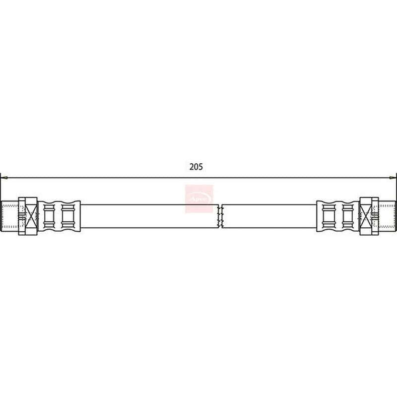 Apec Brake Hydraulic Hose Line inner HOS3589