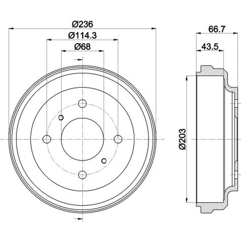Mintex Brake Drum Assembly Rear MBD306