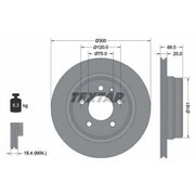 Textar 2 x Externally Vented Rear Brake Discs 92042700-x2