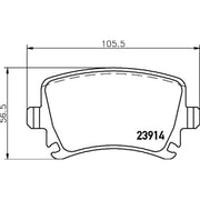 Mintex Rear Brake Pad Set MDB2580