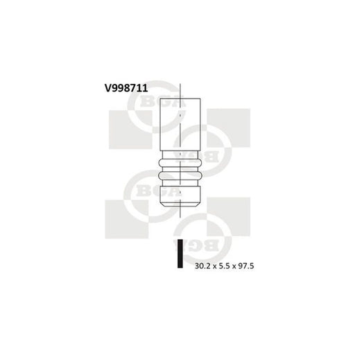 BGA Engine Exhaust Valve 30mm Head V998711
