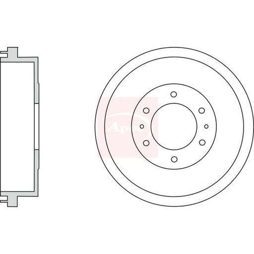 Apec Brake Drum Assembly Rear DRM9950