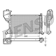 Denso Engine Radiator fits Mercedes-Benz Sprinter 2-T 1995-2006