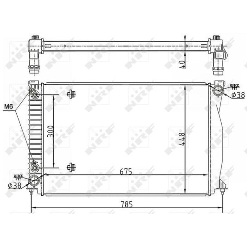 NRF Engine Radiator 53105