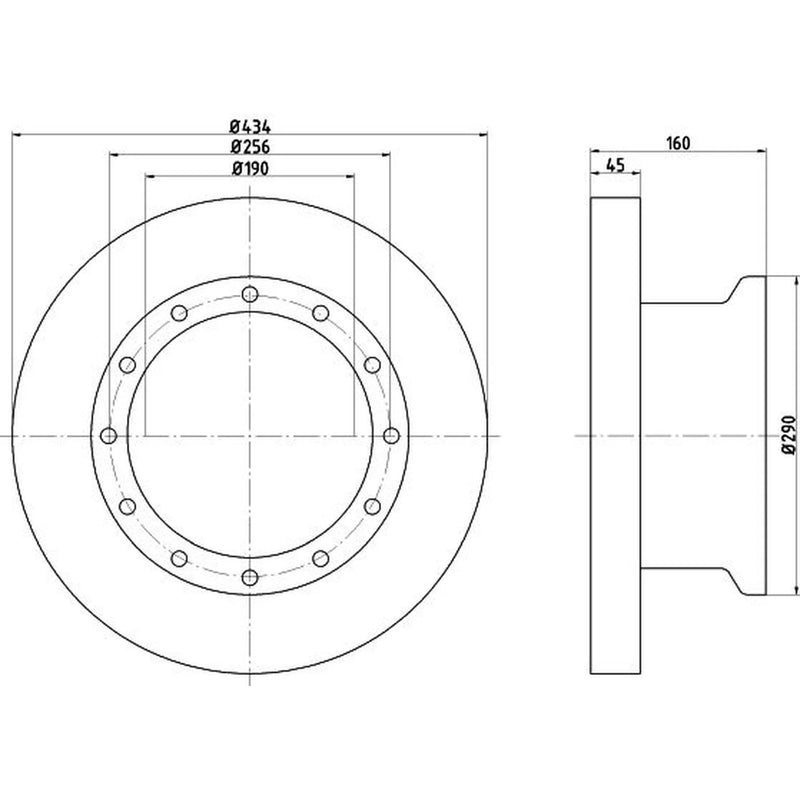 Textar 2 x Solid Rear Brake Discs 93105100-x2