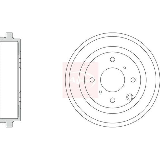 Apec Brake Drum Assembly Rear DRM9224