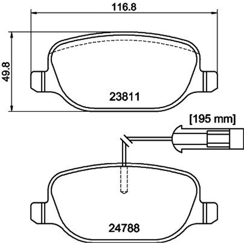 DON Rear Brake Pad Set PCP1553