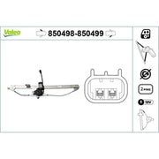 Valeo Electric Window Regulator Lifter Left Front 850498