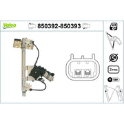 Valeo Electric Window Regulator Lifter Left Rear 850392