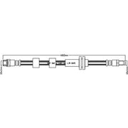 Abtex Brake Hydraulic Hose Line Right ABH1197