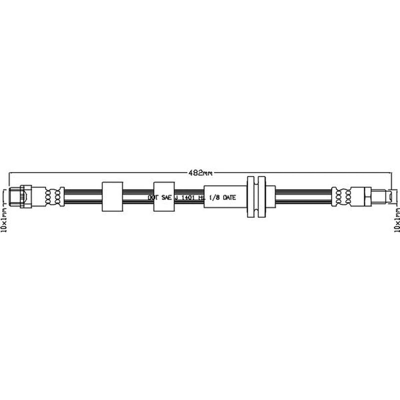 Abtex Brake Hydraulic Hose Line Right ABH1197