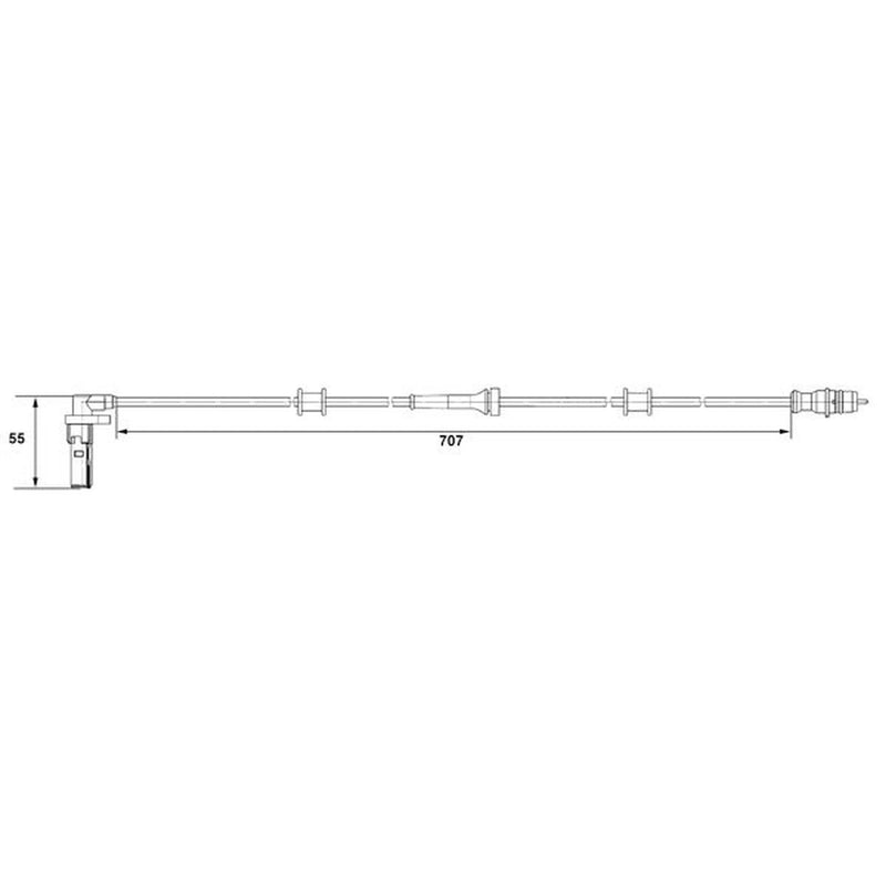 Bosch ABS Wheel Speed Sensor Rear Left 0 265 007 532