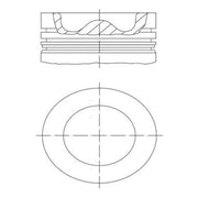 Mahle Piston Cylinder Bore = 128mm 001 PI 00195 000