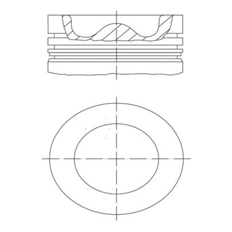 Mahle Piston Cylinder Bore = 128mm 001 PI 00195 000