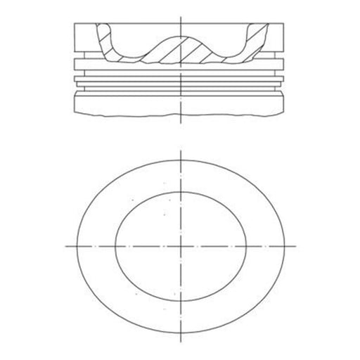 Mahle Piston Cylinder Bore = 128mm 001 PI 00195 000
