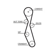 Gates Timing Belt Kit with Rollers K015606XS