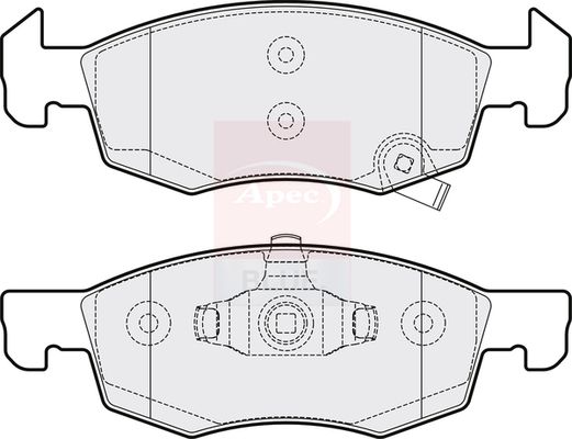 Apec Blue Brake Pad Set Front 155mm x 17mm PD3383