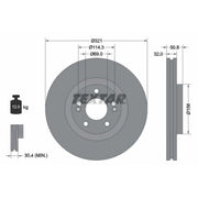 Textar 2 x Internally Vented Front Brake Discs 92221700-x2