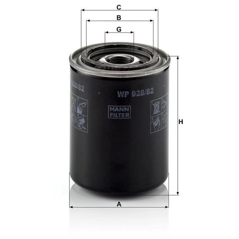 MANN-FILTER Engine Oil Filter WP 928/82