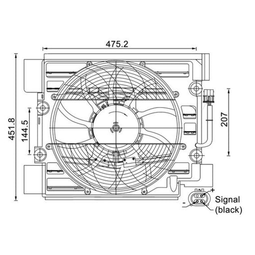 Mahle Air Con Condenser Fan ACF 24 000S