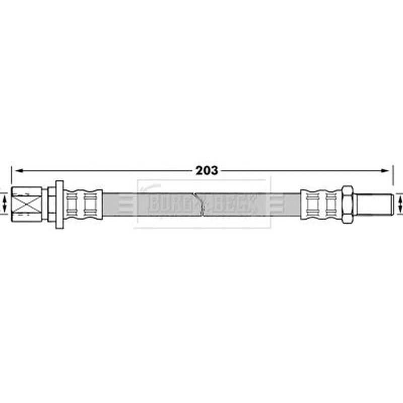 Borg & Beck Brake Hydraulic Hose Line Rear BBH7224