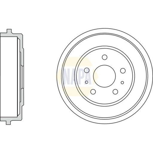 NAPA Brake Drum Assembly Rear NDR1004