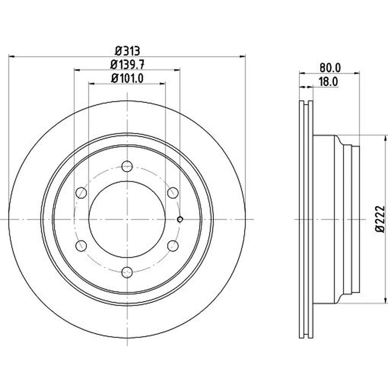 Mintex 2 x Vented Rear Brake Discs MDC986-x2