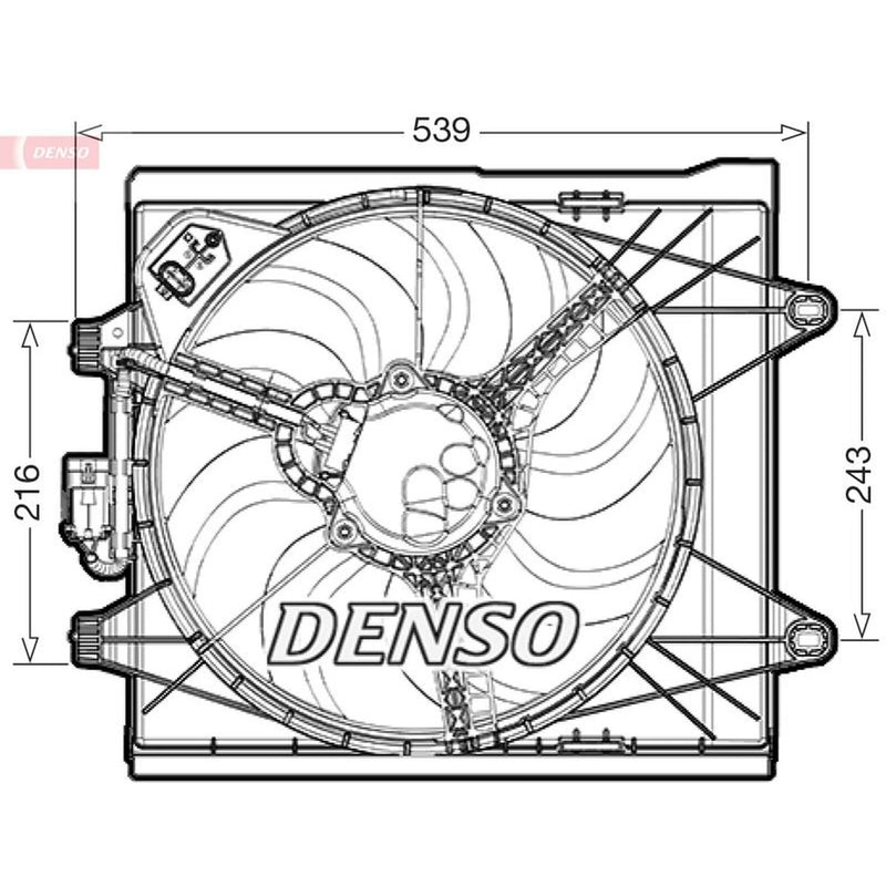 Denso Engine Cooling Fan DER09286