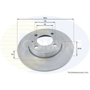 Comline 2 x Solid Front Brake Discs ADC1401-x2