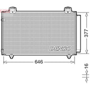 Denso Air Conditioning Condenser fits Toyota Corolla 2001-2008 1.4 1.6 1.8 2.0