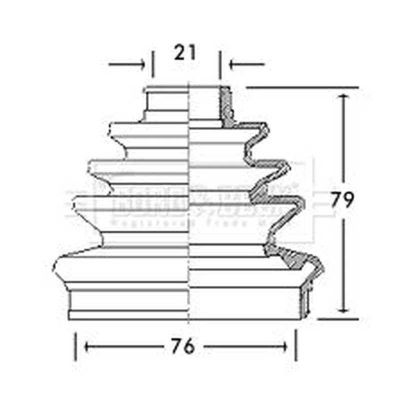 Borg & Beck Drive Shaft Bellow Kit Wheel Side BCB2143