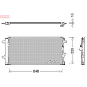 Denso Air Conditioning Condenser DCN02043