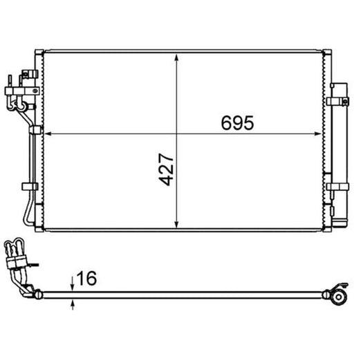 Mahle Air Conditioning Condenser AC 869 000S