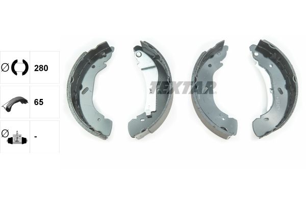 Textar Brake Shoe Set Axle Kit Rear 65mm 91058600