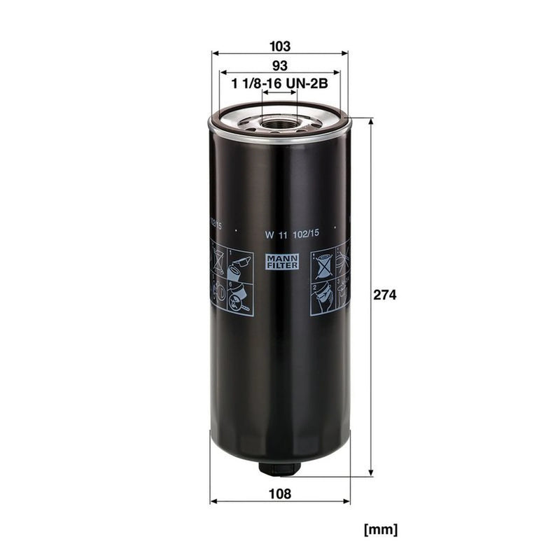 MANN-FILTER Engine Oil Filter W 11 102/15