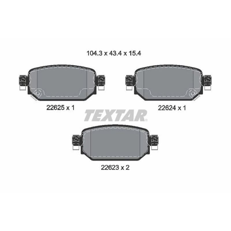 Textar Rear Brake Pad Set 2262301