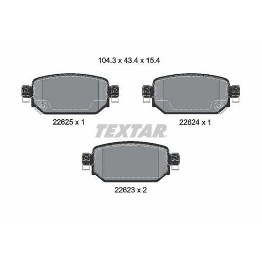Textar Rear Brake Pad Set 2262301