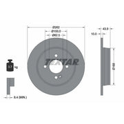 Textar 2 x Solid Rear Brake Discs 92242203-x2
