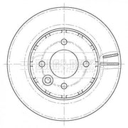 Borg & Beck 2 x Vented Front Brake Discs BBD5446-x2