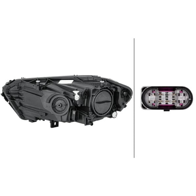 Hella Headlight Headlamp H7/H7 Right 1LG 015 091-041