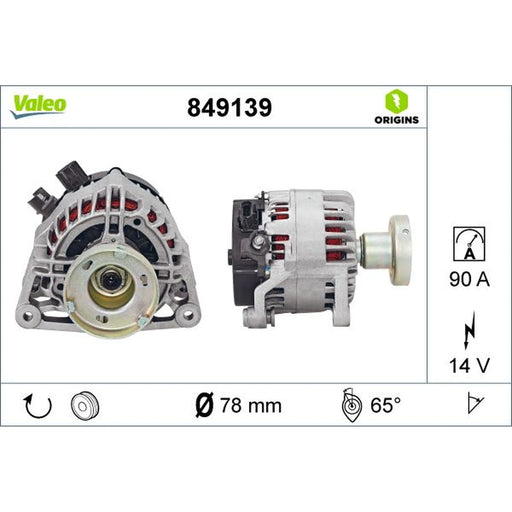 Valeo Car Alternator 12V 849139