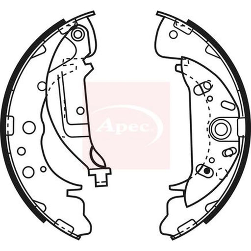Apec Brake Shoe Set Axle Kit SHU644