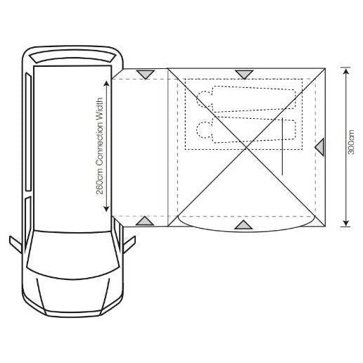 Outdoor Revolution Cayman DT (180-220) 2025 Driveaway Awning - Outdoor Revolution - Van Life Living
