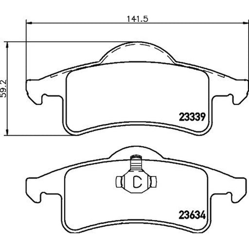 Mintex Rear Brake Pad Set MDB2154
