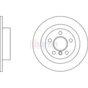 Fahren 2 x Solid Rear Brake Discs FBD6978-x2