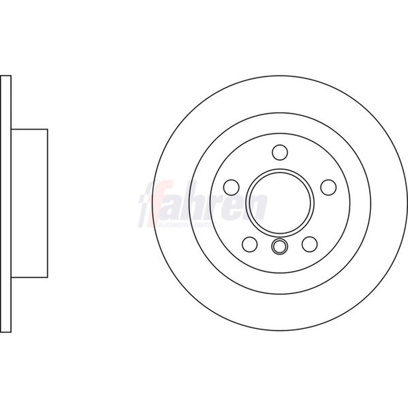 Fahren 2 x Solid Rear Brake Discs FBD6978-x2