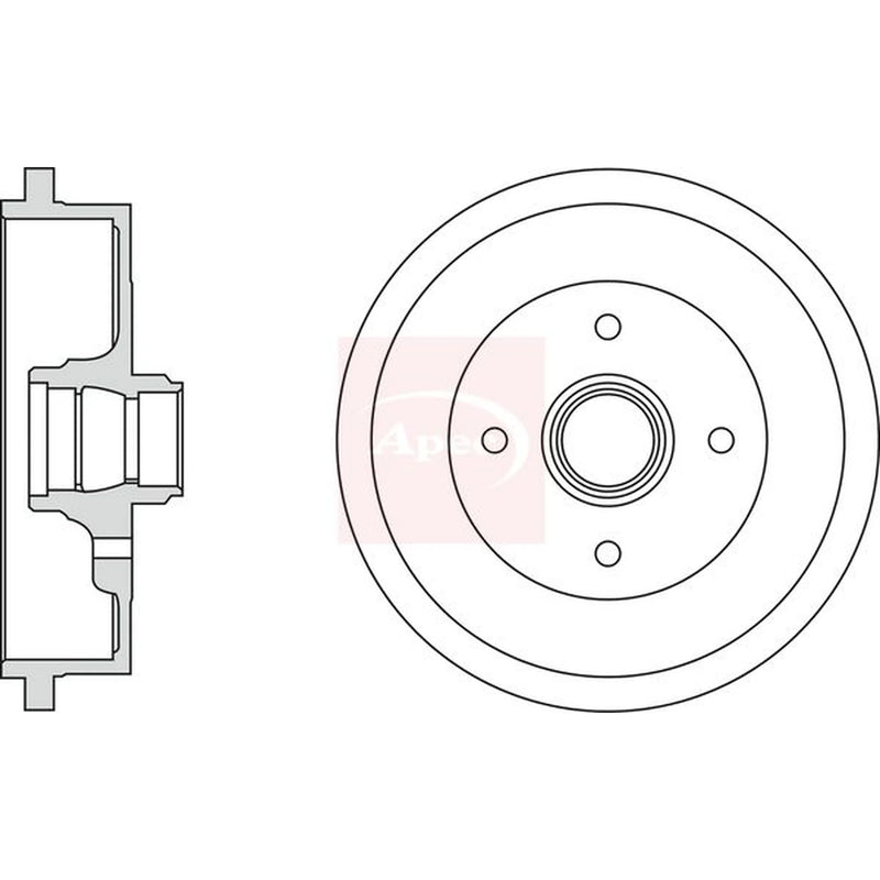Apec Brake Drum Assembly Rear DRM9154