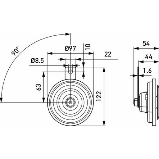 Hella Car Horn Signal Unit 3AL 002 952-811